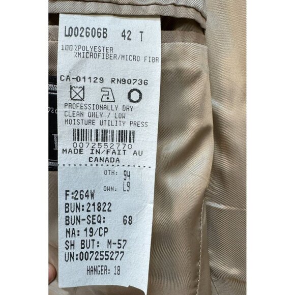 Ralph Lauren Mens Blazer Size 42T Beige Made In Canada - Picture 7 of 13